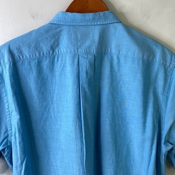 Daniel Cremieux Classics Blue Button Up Shirt Short Sleeve Cotton Chest Pocket - Picture 6 of 16